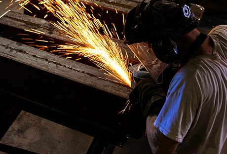 worker welding joints