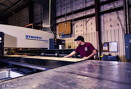 cutting panels in factory