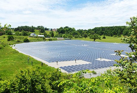 solar panel field